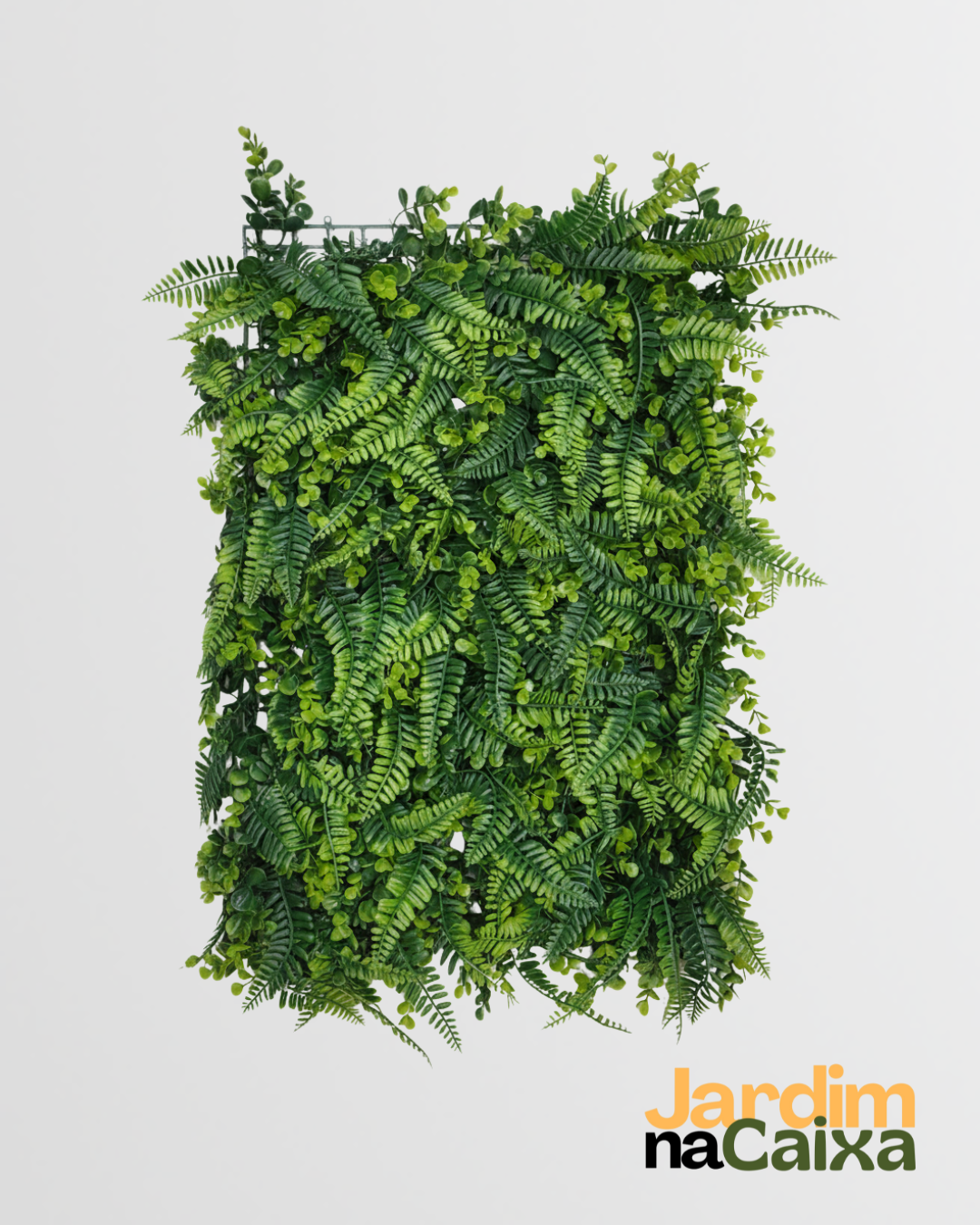Jardim Vertical de Placas Artificiais Samambaia e Eucalipto 60x40cm