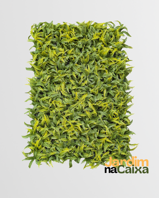 Jardim Vertical de Placas Artificiais Samambaia 60x40cm