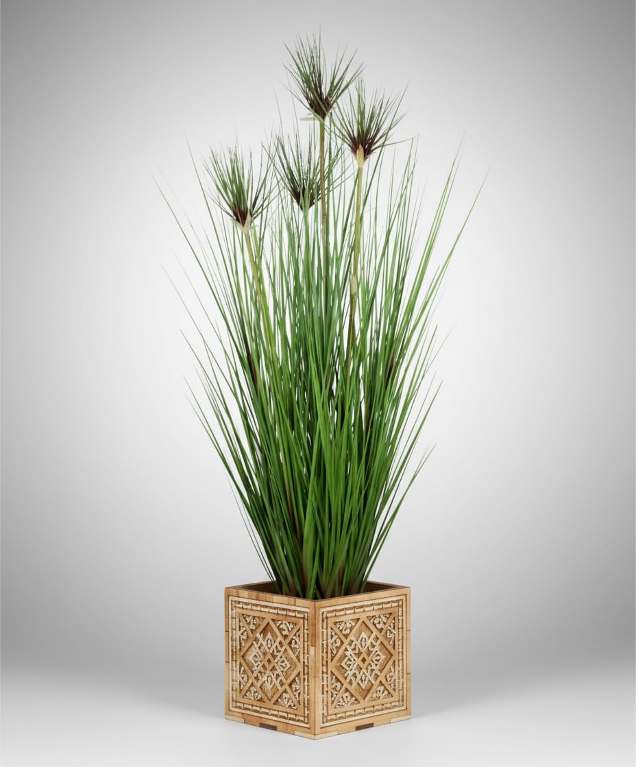 Árvore Artificial Capim Glass e Papiro - 1,20m