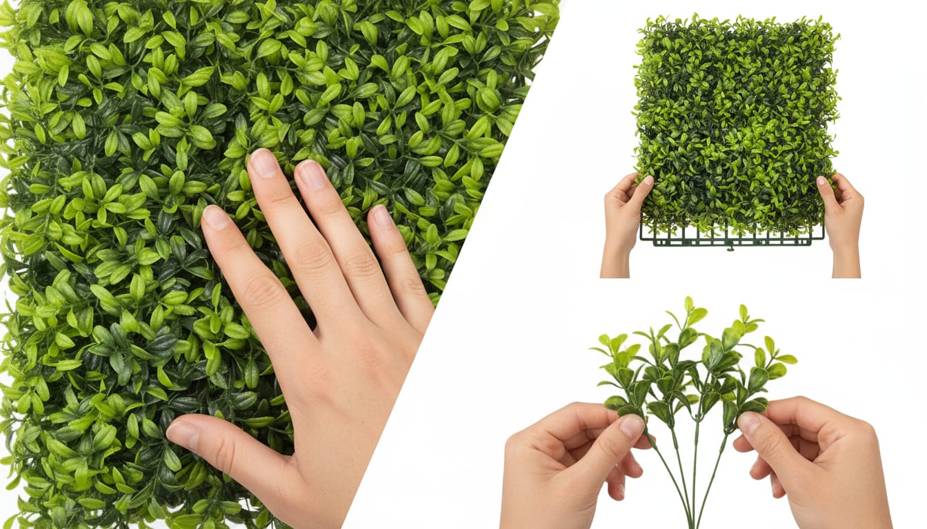 Jardim Vertical de Placas Artificiais Buchinho 60x40cm